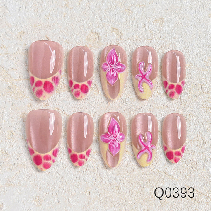 Artistic Floral Design Press-On Nail Set Stornfield