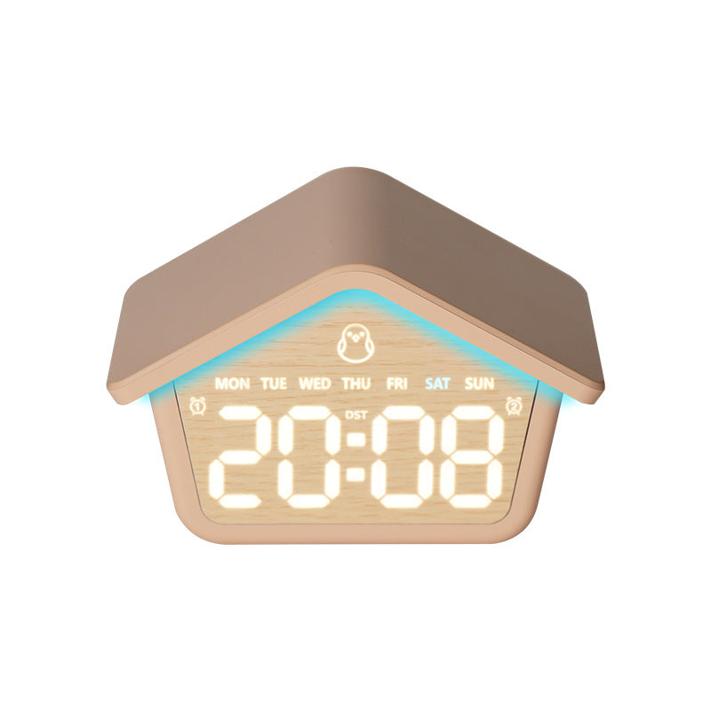 Digital alarm clock in creative house design Stornfield