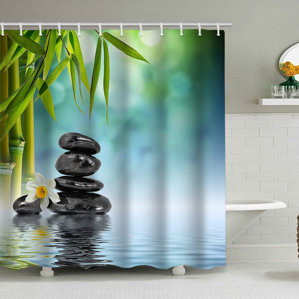 Tranquil Zen Nature Shower Curtain Stornfield