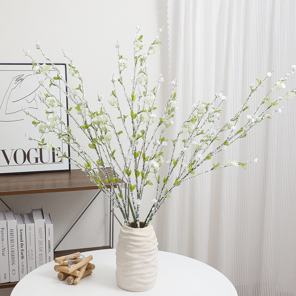 Artificial flower branch with detailed flowers