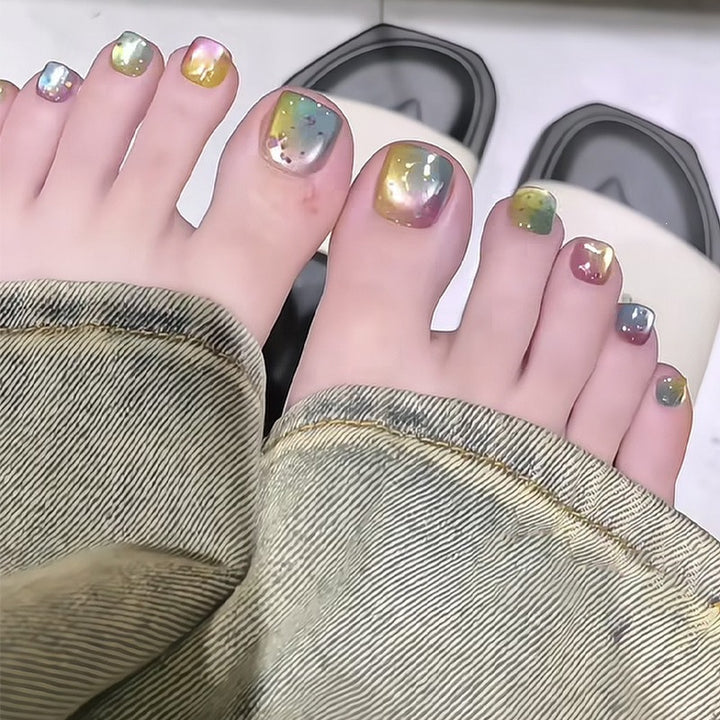 Gradient Color Acrylic Nails Stornfield