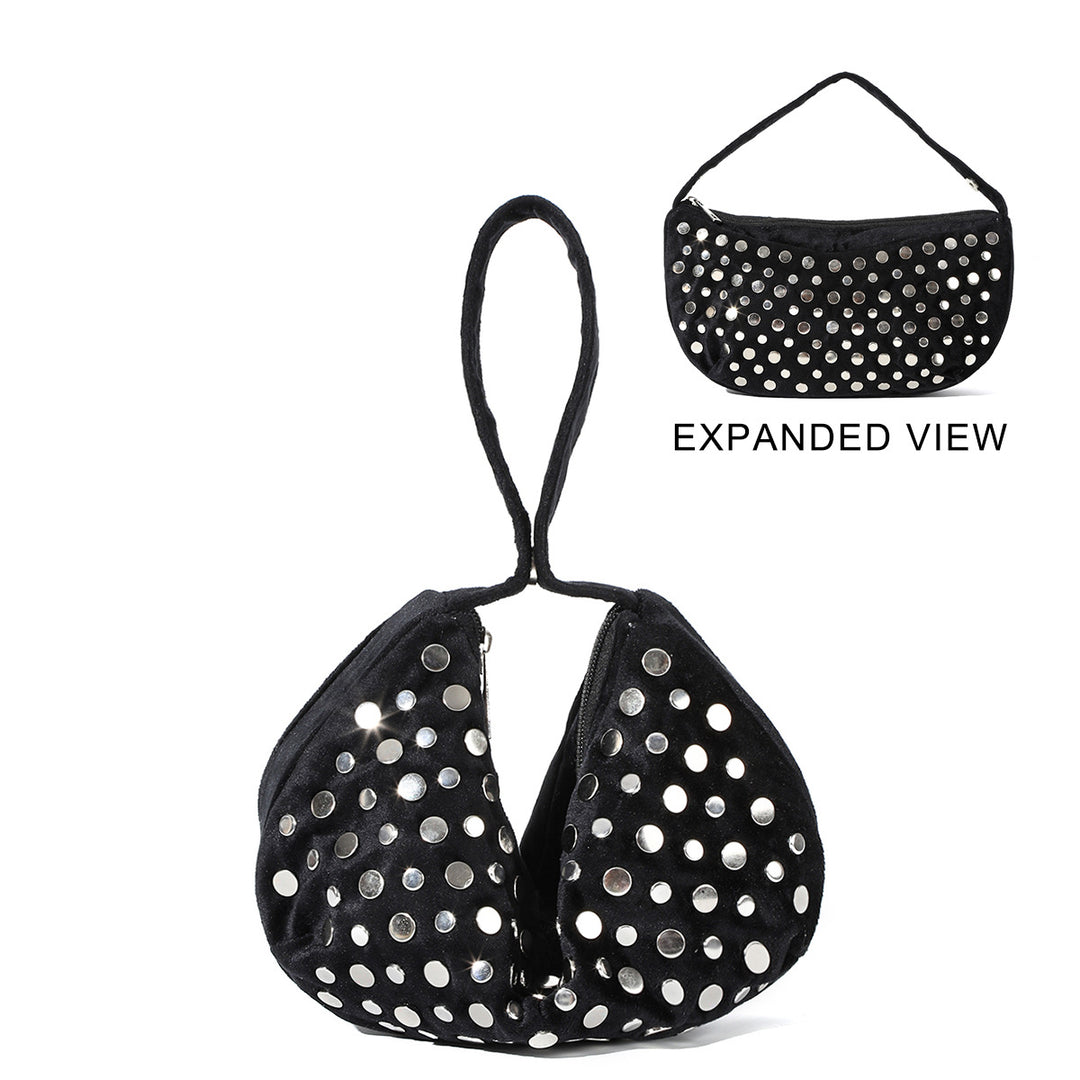 Satin Zipper Closure Handbag