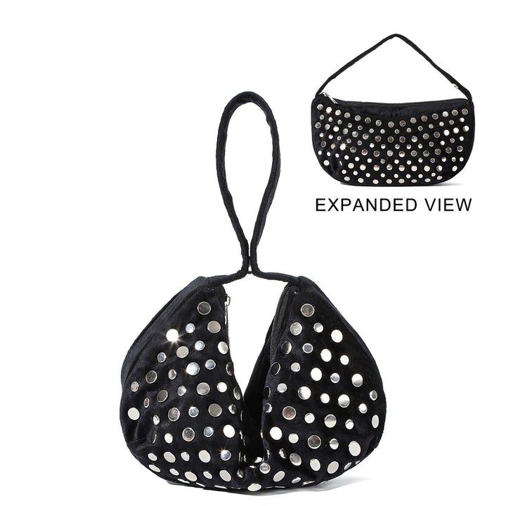 Satin Zipper Closure Handbag