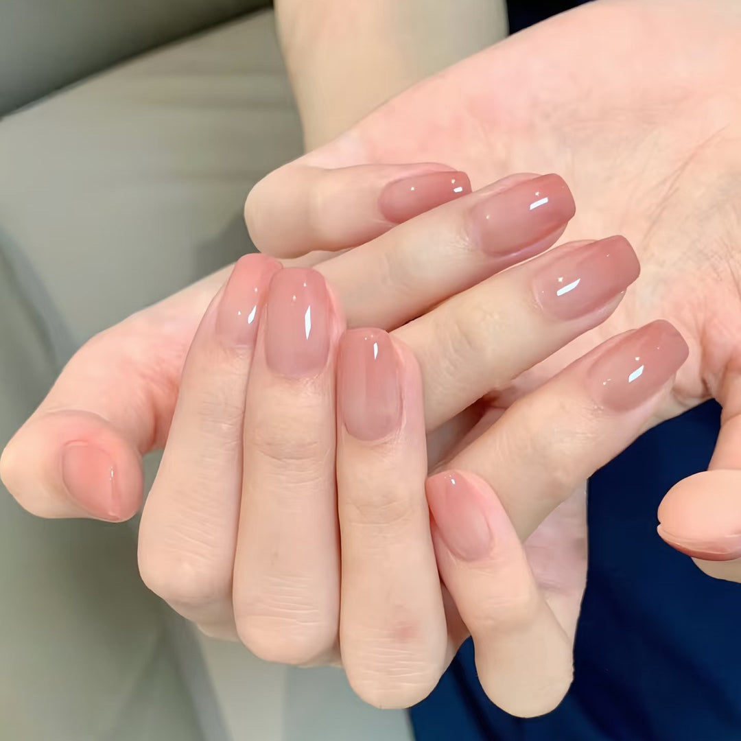Glossy Medium-Length Press-On Nails