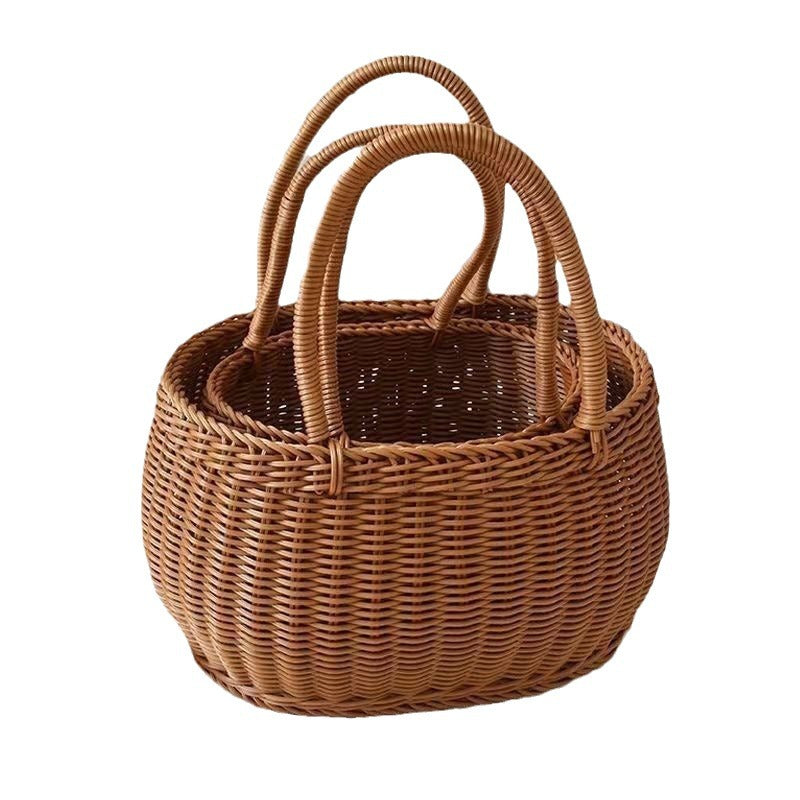 Women Handwoven Basket with Sturdy Handles Stornfield