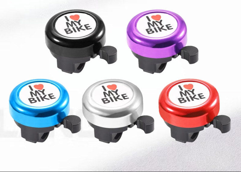 compact stainless steel handlebar bell with quick-release thumb lever Stornfield