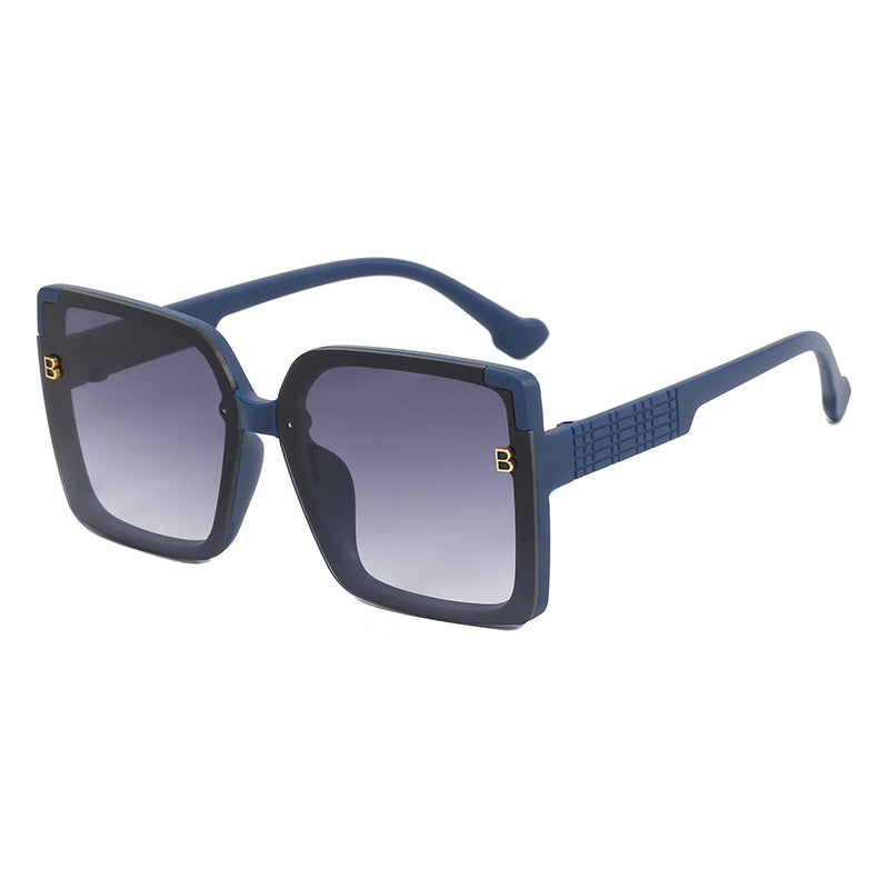 Women's fashionable square sunglasses with textured temple design Stornfield