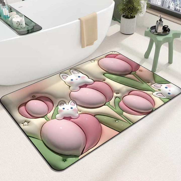 Cute Cartoon Cat Shape Bath Mat Stornfield