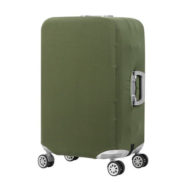 Unisex nan elastic motif suitcase cover made of stretchable polyester with handle and wheel openings Stornfield