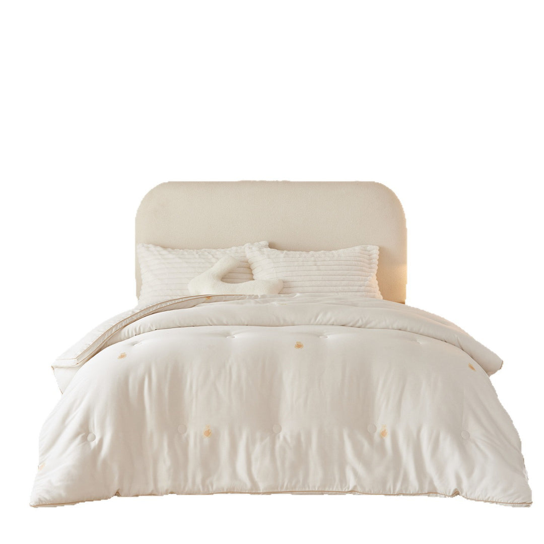 Plush All-Season Quilted Down-Alternative Comforter with Micro-Embroidered Motifs