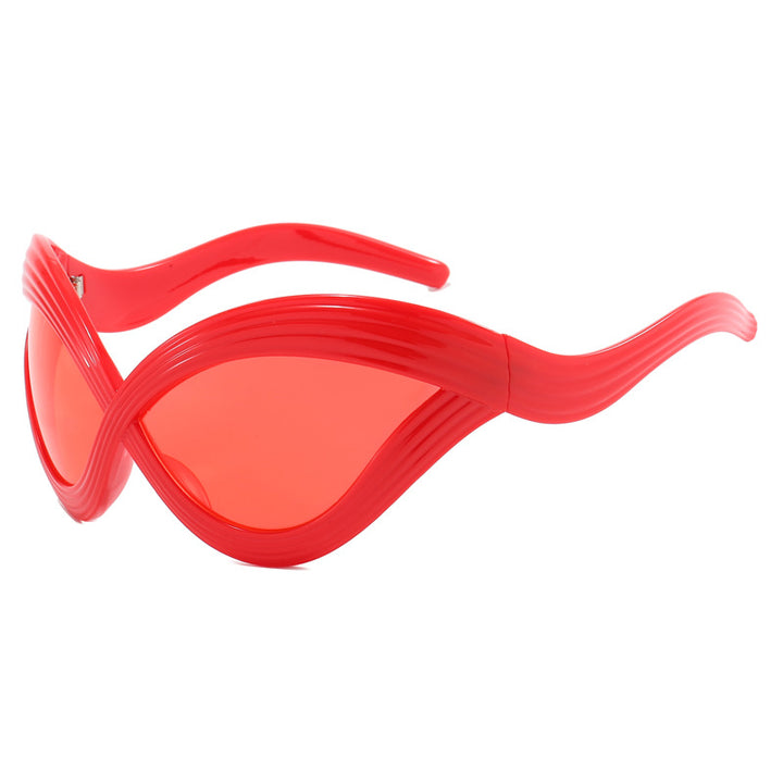 Women trendy designer sunglasses with curved frame Stornfield