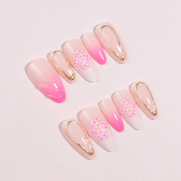 Elegant Ombre Floral Design Press-On Nails Stornfield