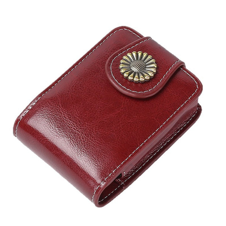 Vintage Leather Buttoned Coin Purse Stornfield
