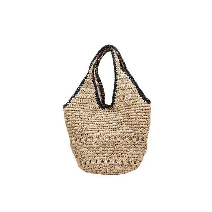 Handmade straw bag with decorative details Stornfield