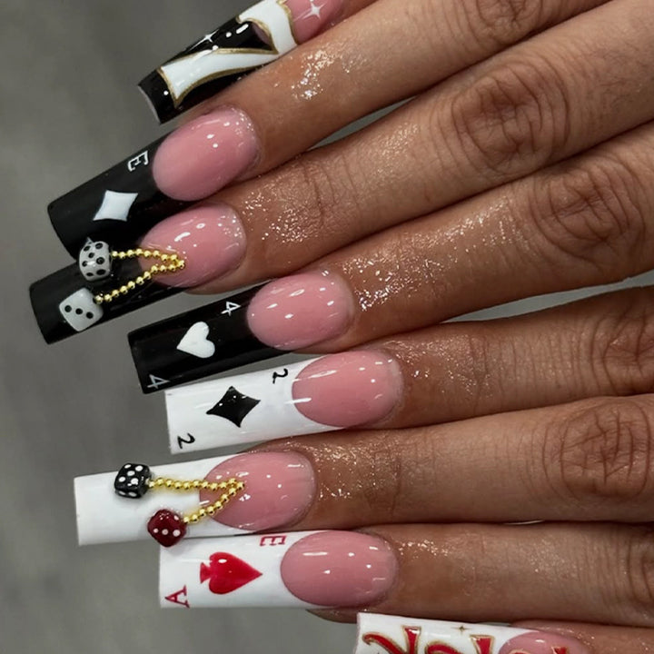 Creative nail art set with unique playing card designs Stornfield