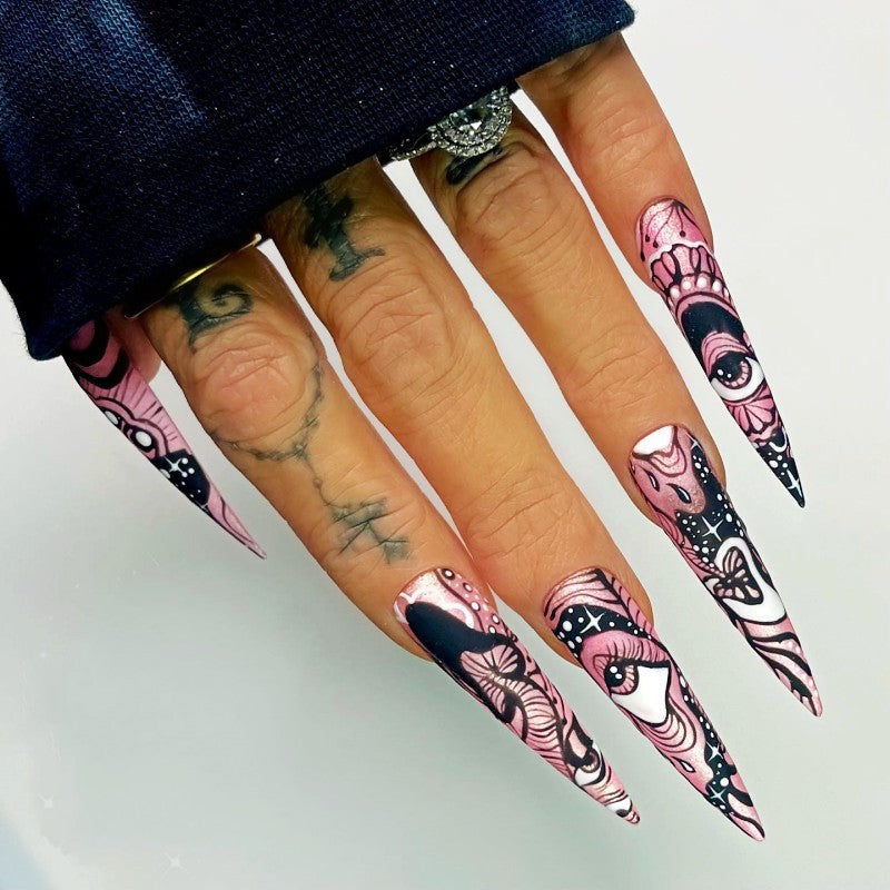 Art nails with artistic motifs Stornfield