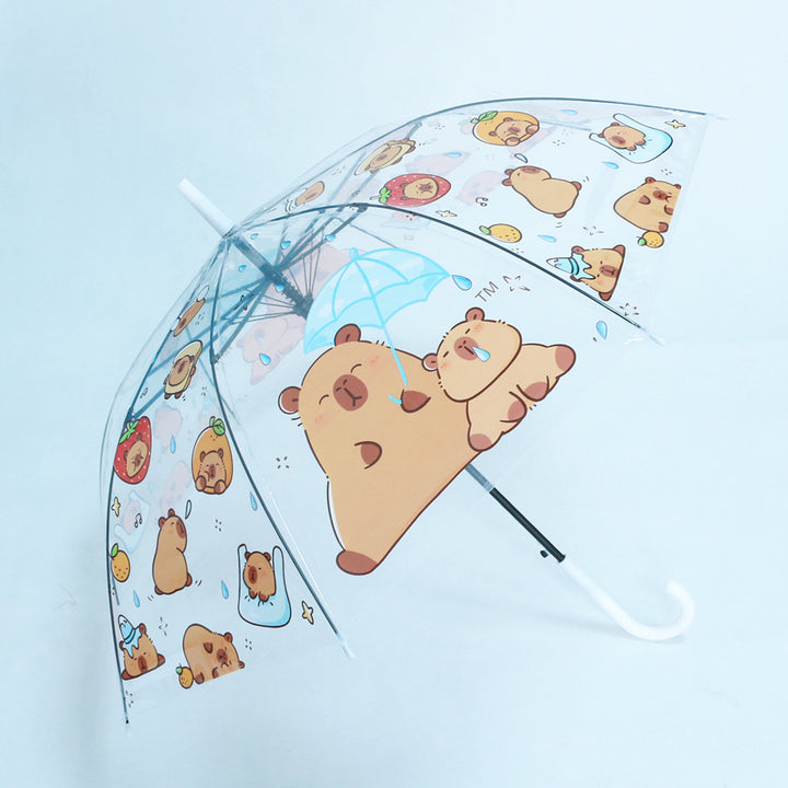 Women Folding Umbrella with Unique Cartoon Bear Design Stornfield
