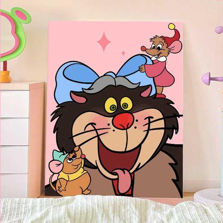Playful Cartoon Cat Wall Art Stornfield