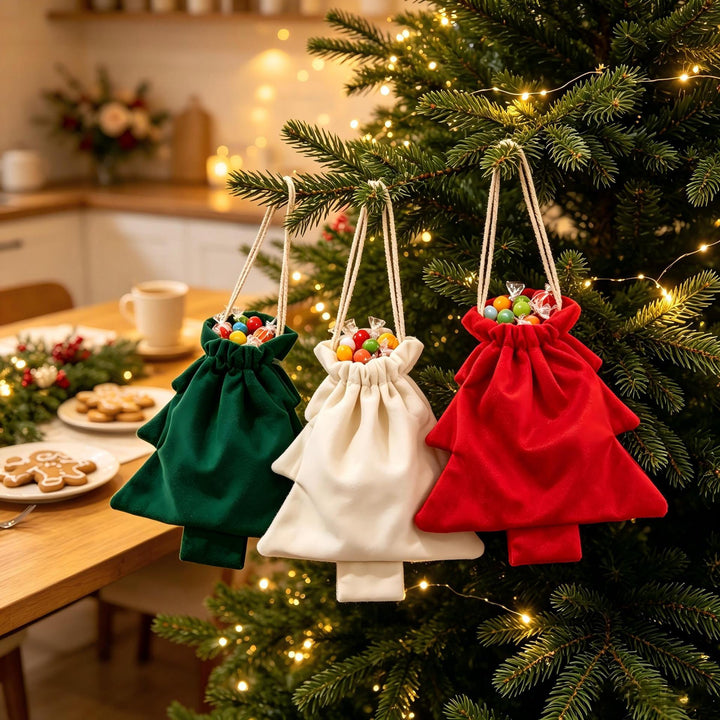 Christmas gift bag with tree design