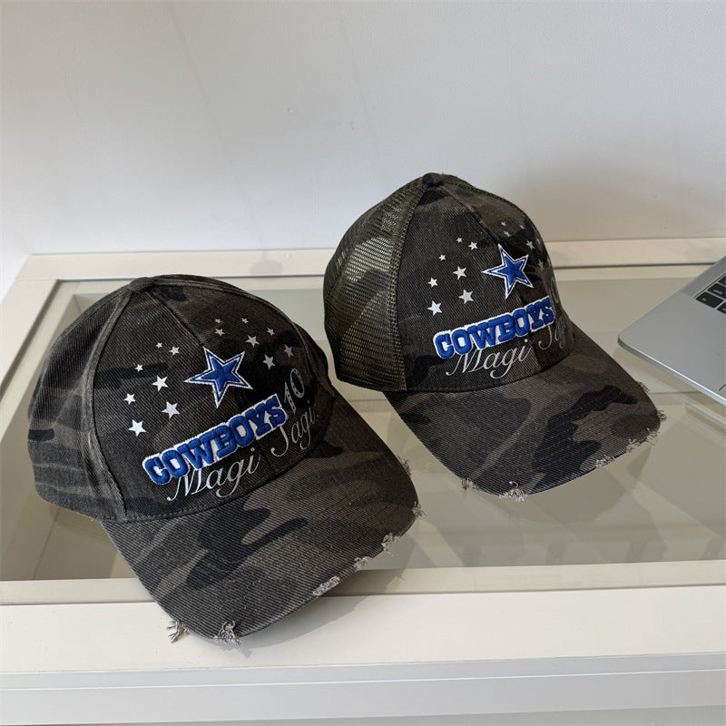 Men's Distressed Camouflage Graphic Baseball Cap Stornfield