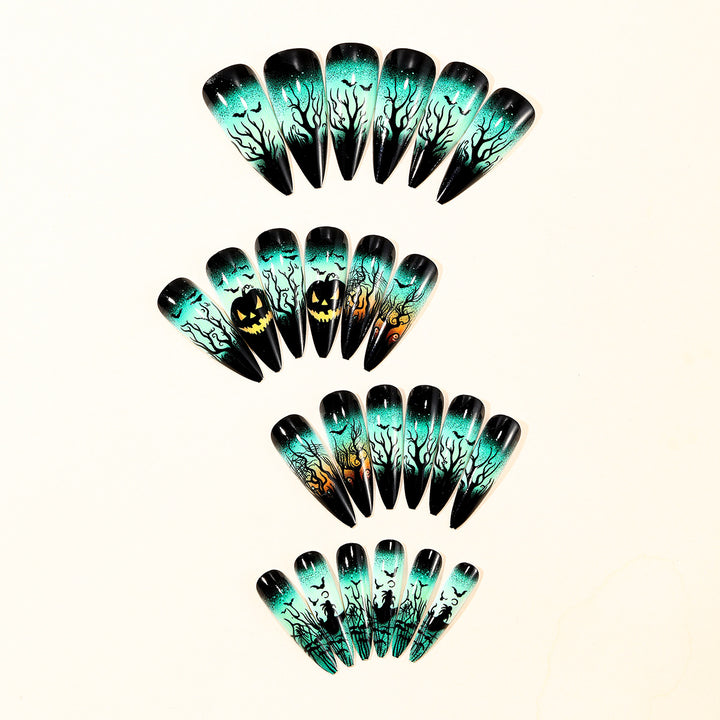 Halloween-Inspired 3D Stiletto Nail Art Extensions Stornfield
