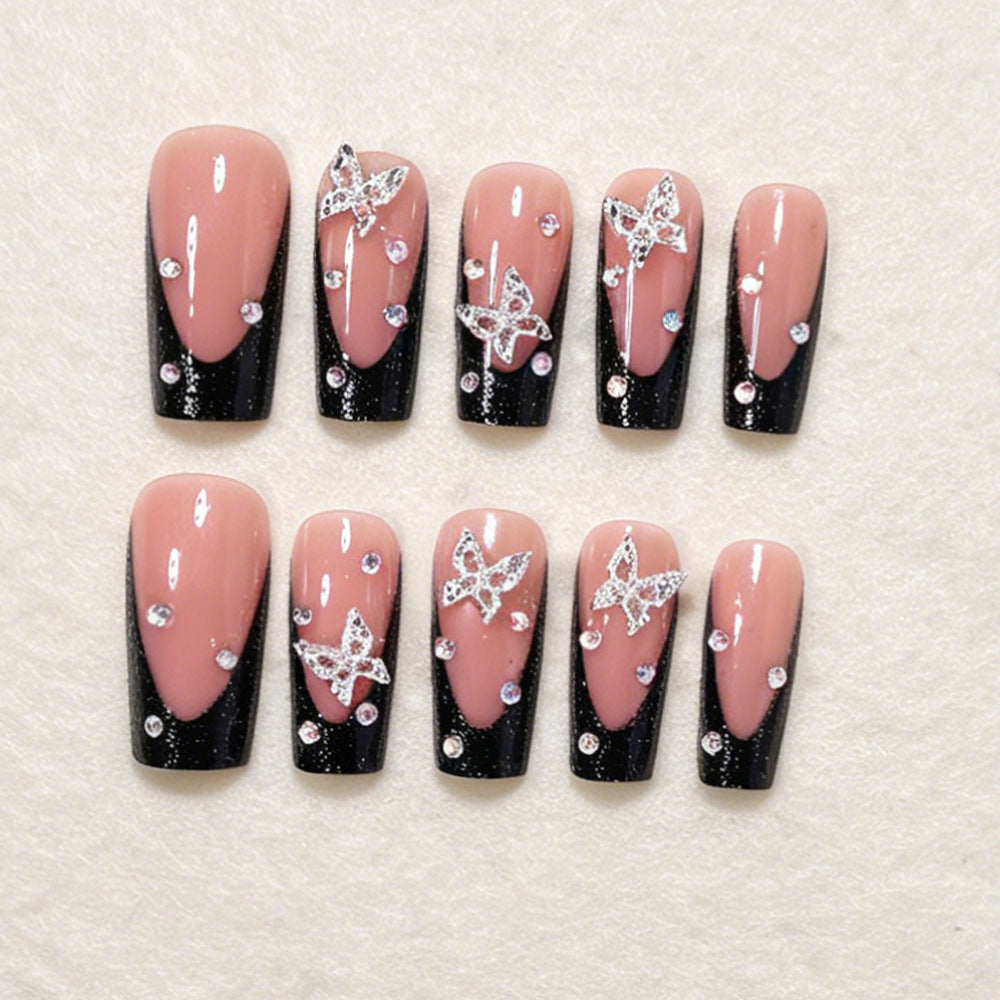 Butterfly Accented Press-On Nail Art Set Stornfield