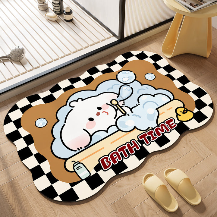 Playful Puppy-Themed Floor Mat