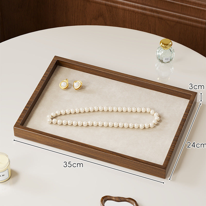 Twelve-Compartment Bamboo Jewelry Organizer Tray