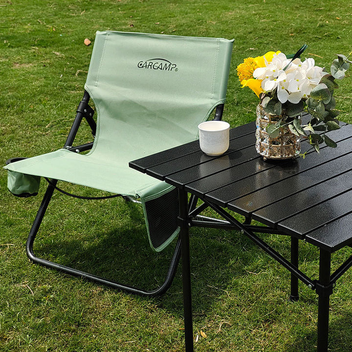 Women Comfortable Folding Chair with Cup Holder Stornfiled