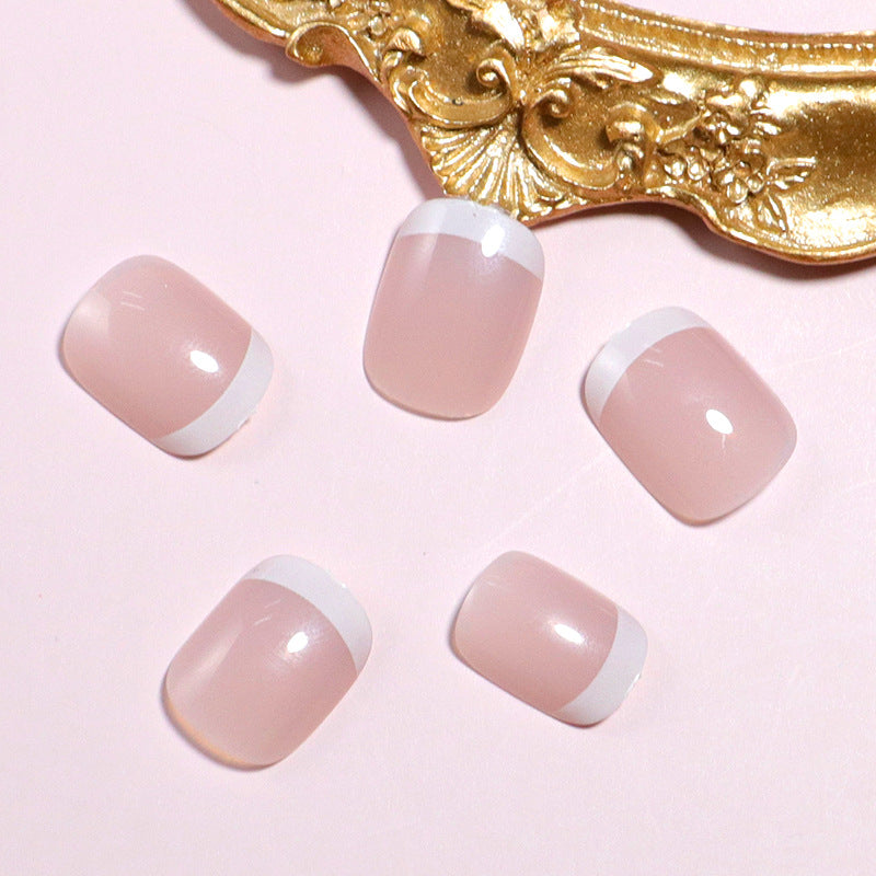 Classic French Tip Press-On Nail Set Stornfield