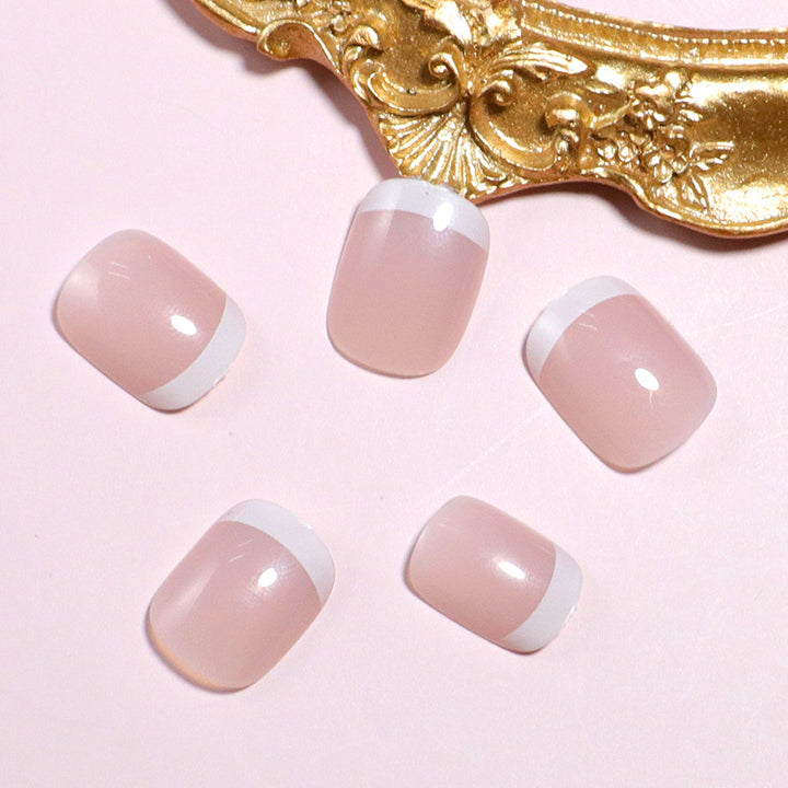 Classic French Tip Press-On Nail Set Stornfield