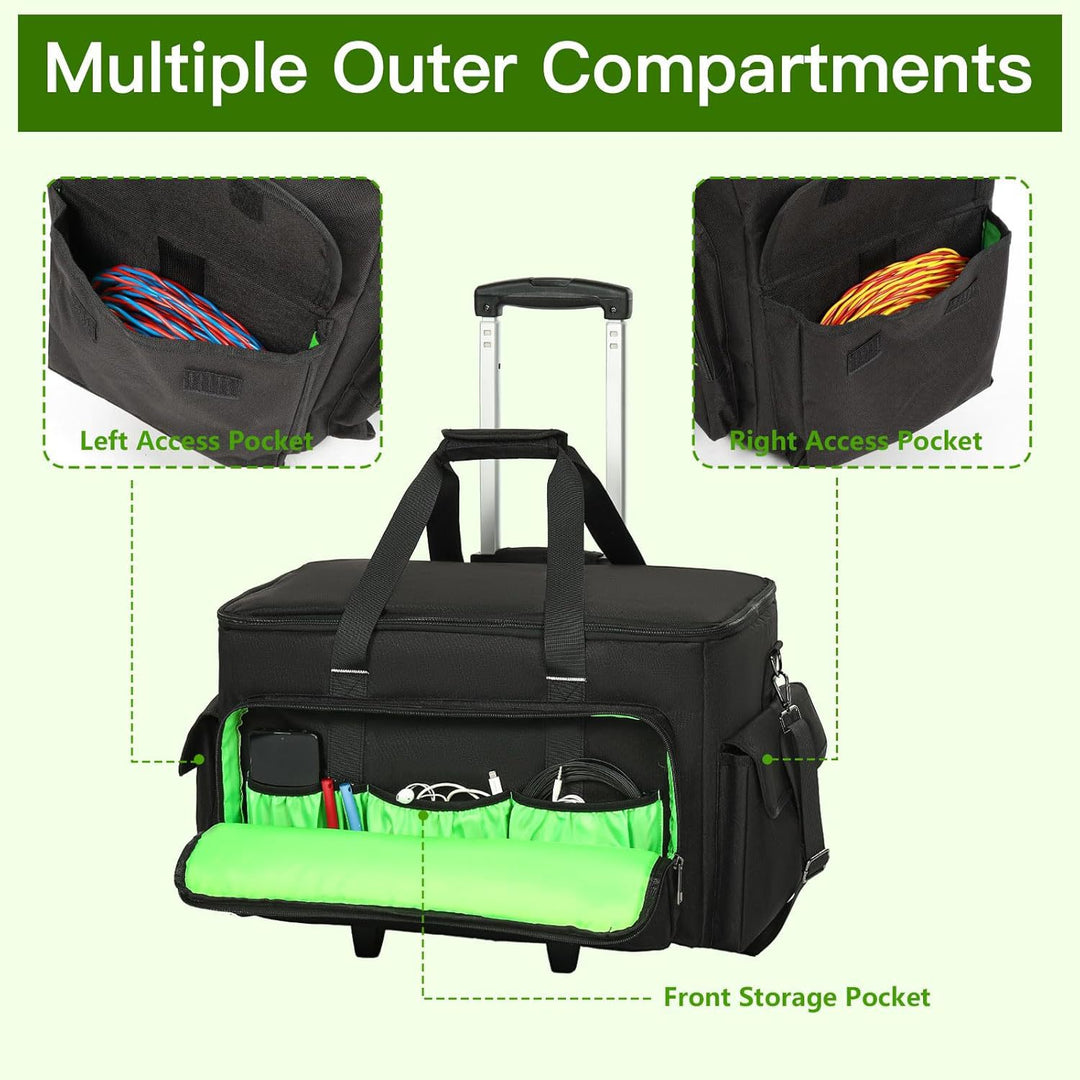 Multifunctional storage bag with wheels and organizer Stornfield