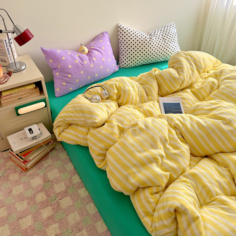 Striped Reversible Comforter Set