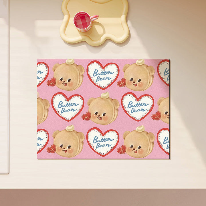 Cute Bear-Themed Kitchen Mat