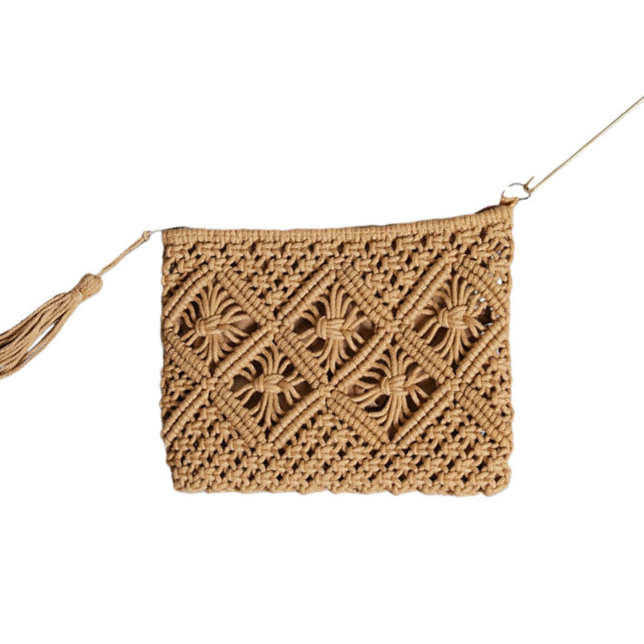 Macrame Clutch with Tassel Details Stornfield