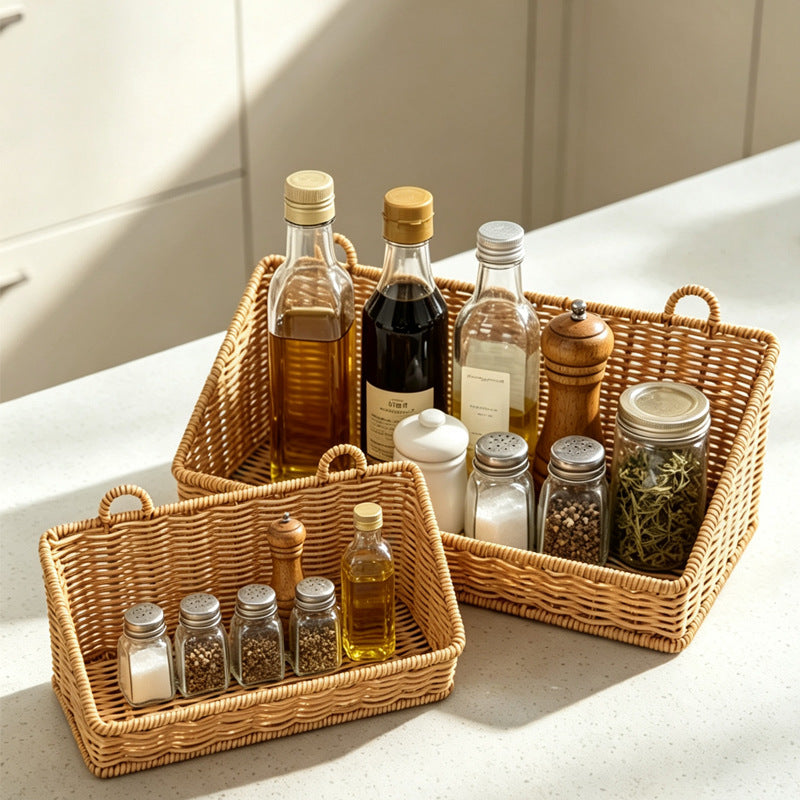 Rustic Woven Storage Tray Stornfield