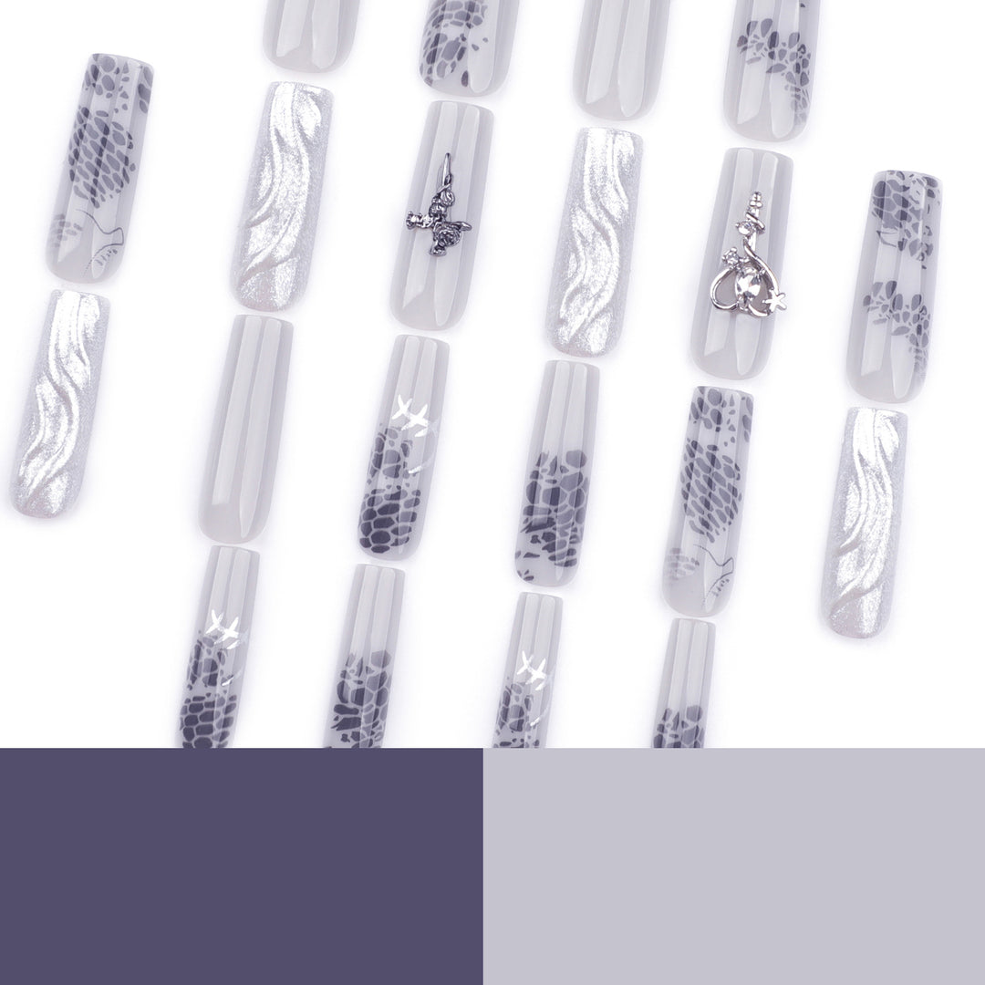 Artful Nail Extensions with Noble Accents Stornfield