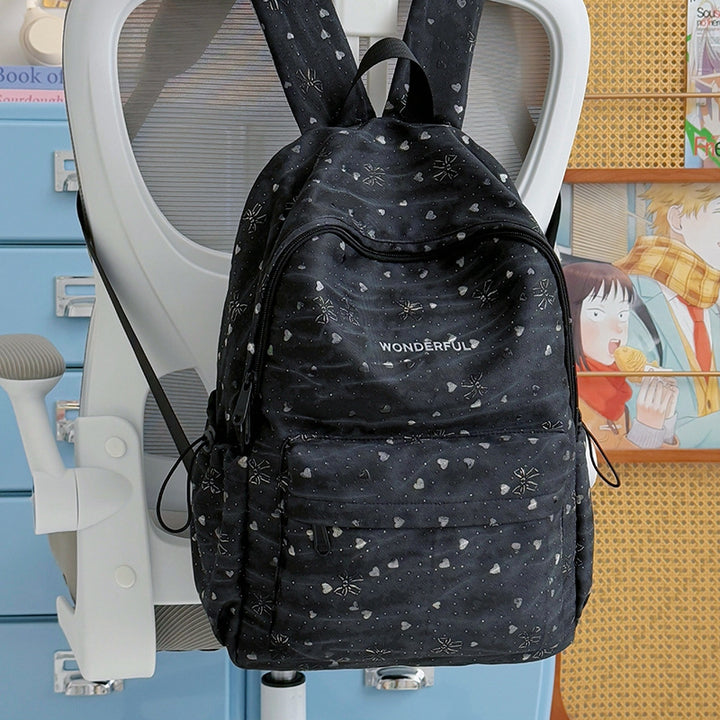 Stylish Heart Pattern Backpack Stornfield