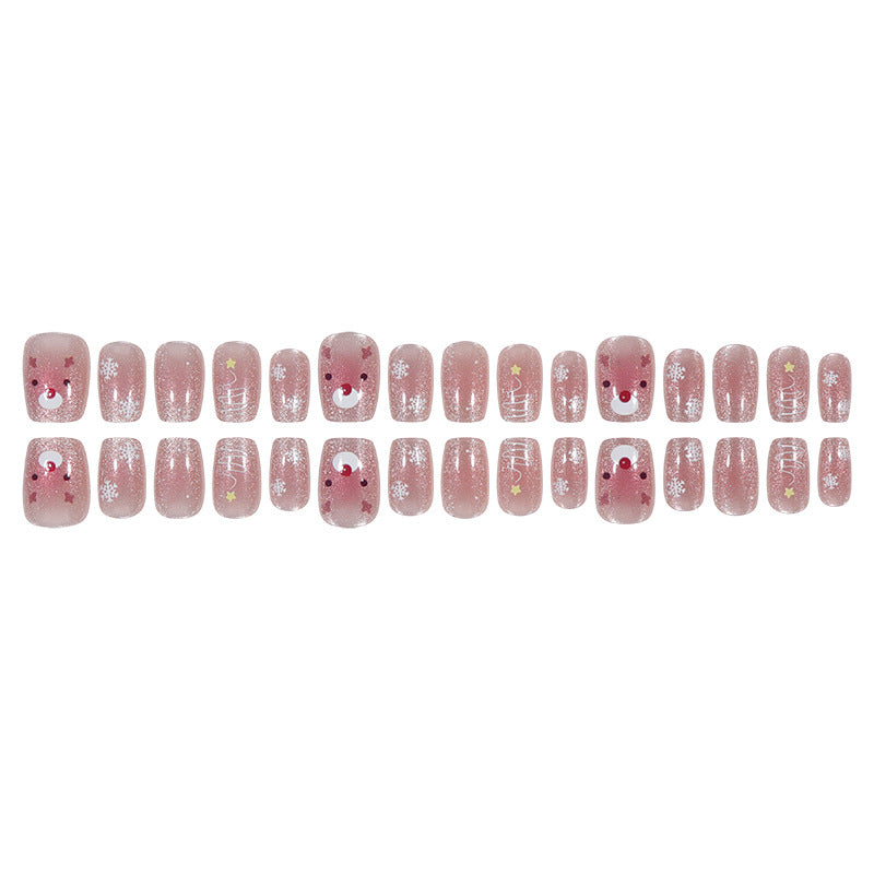 Glittery Holiday-Themed Press-On Nails Stornfield