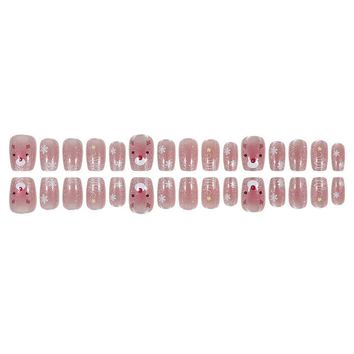 Glittery Holiday-Themed Press-On Nails Stornfield