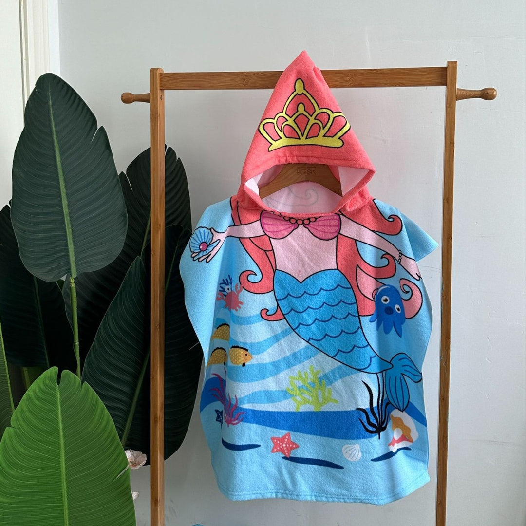 Kids' Shark-Themed Hooded Towel Poncho Stornfield