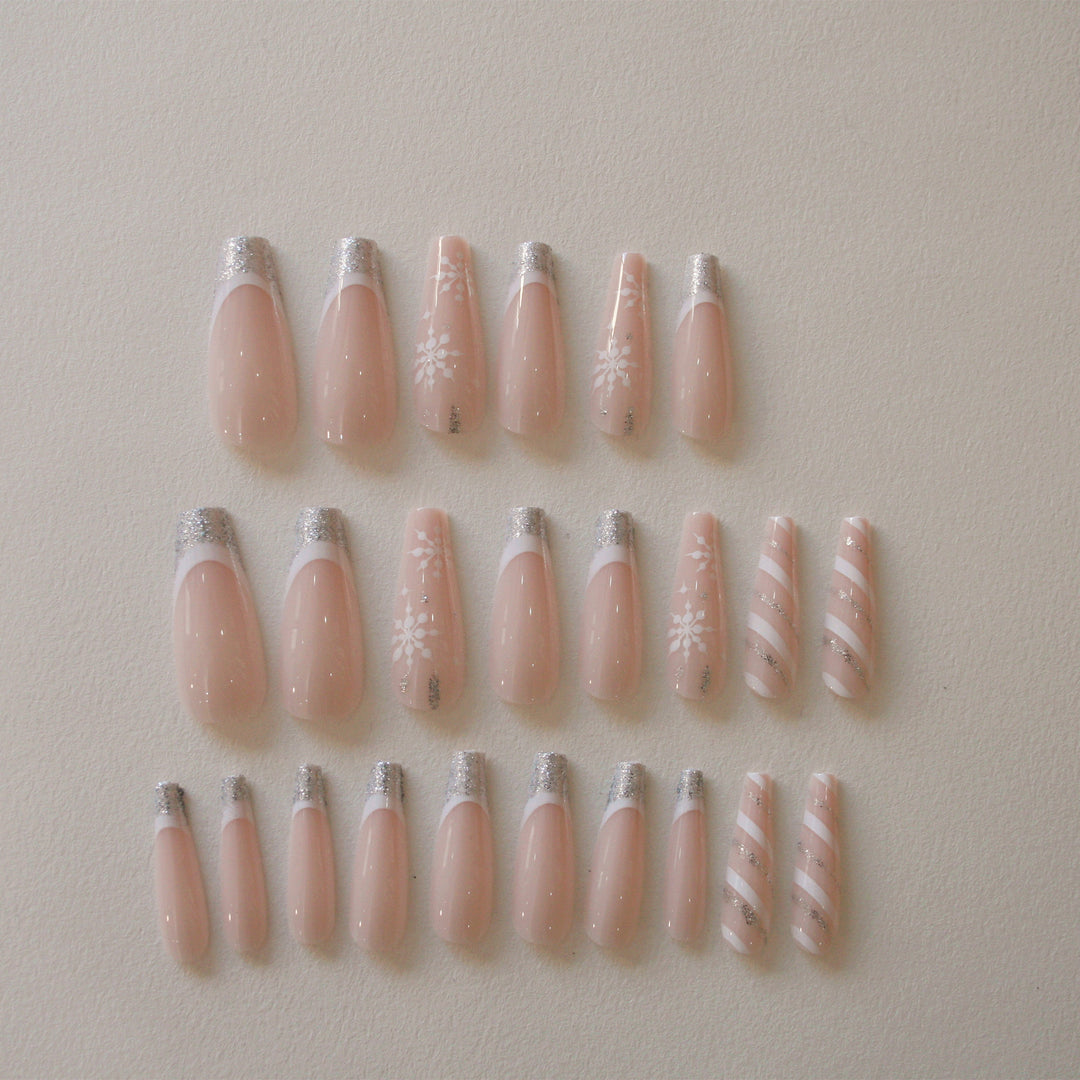 Glamorous nail tips with glitter tips Stornfield