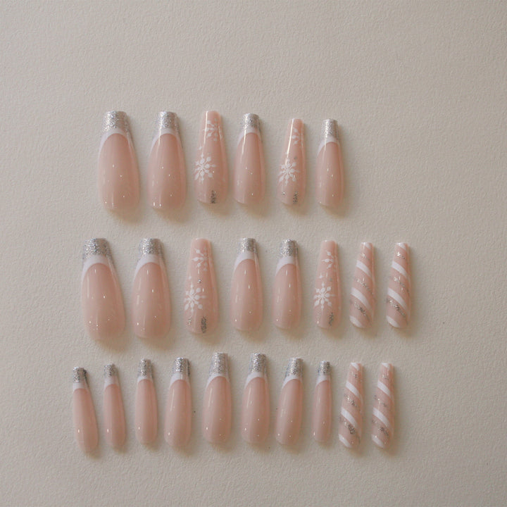 Glamorous nail tips with glitter tips Stornfield