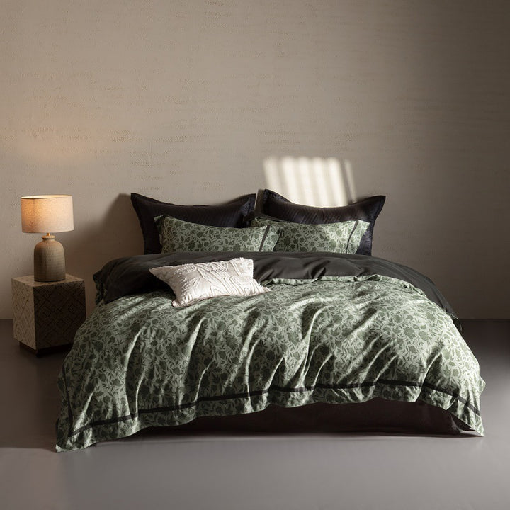 Reversible Paisley-Medallion Cotton Sateen Duvet Cover Set
