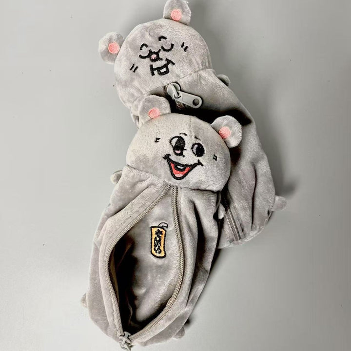 Plush Bear-Themed Pencil Pouch