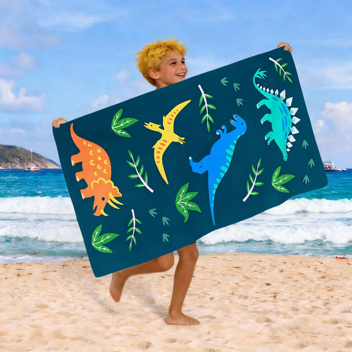 Beach towel with colorful horse motif Stornfield