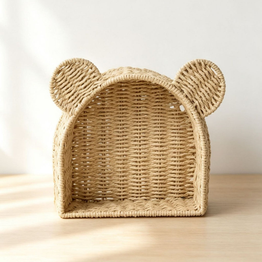 Playful storage basket with ears Stornfield