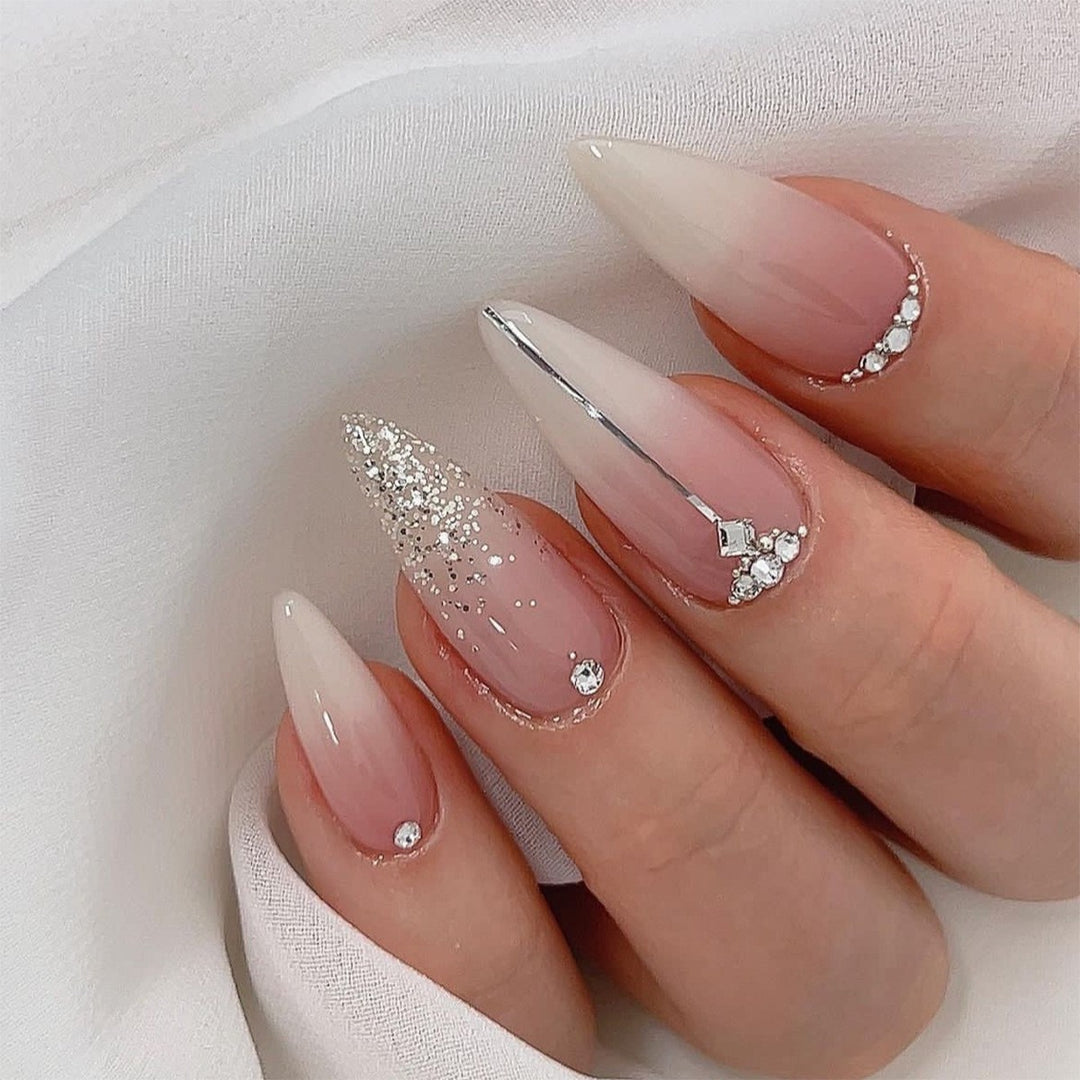 Creative nail art set with leopard pattern and glitter accents Stornfield