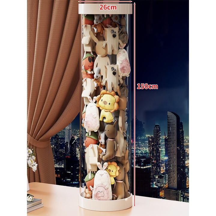 Tall Clear Acrylic Plush Toy Display Tower Organizer