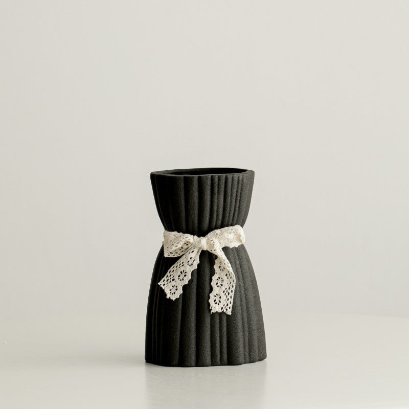 Ribbed Decorative Ceramic Vase Stornfeild